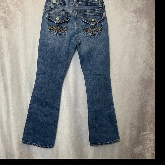 Aéropostale Y2K Stretch Boot Jeans 3/4 Short - Picture 8 of 11